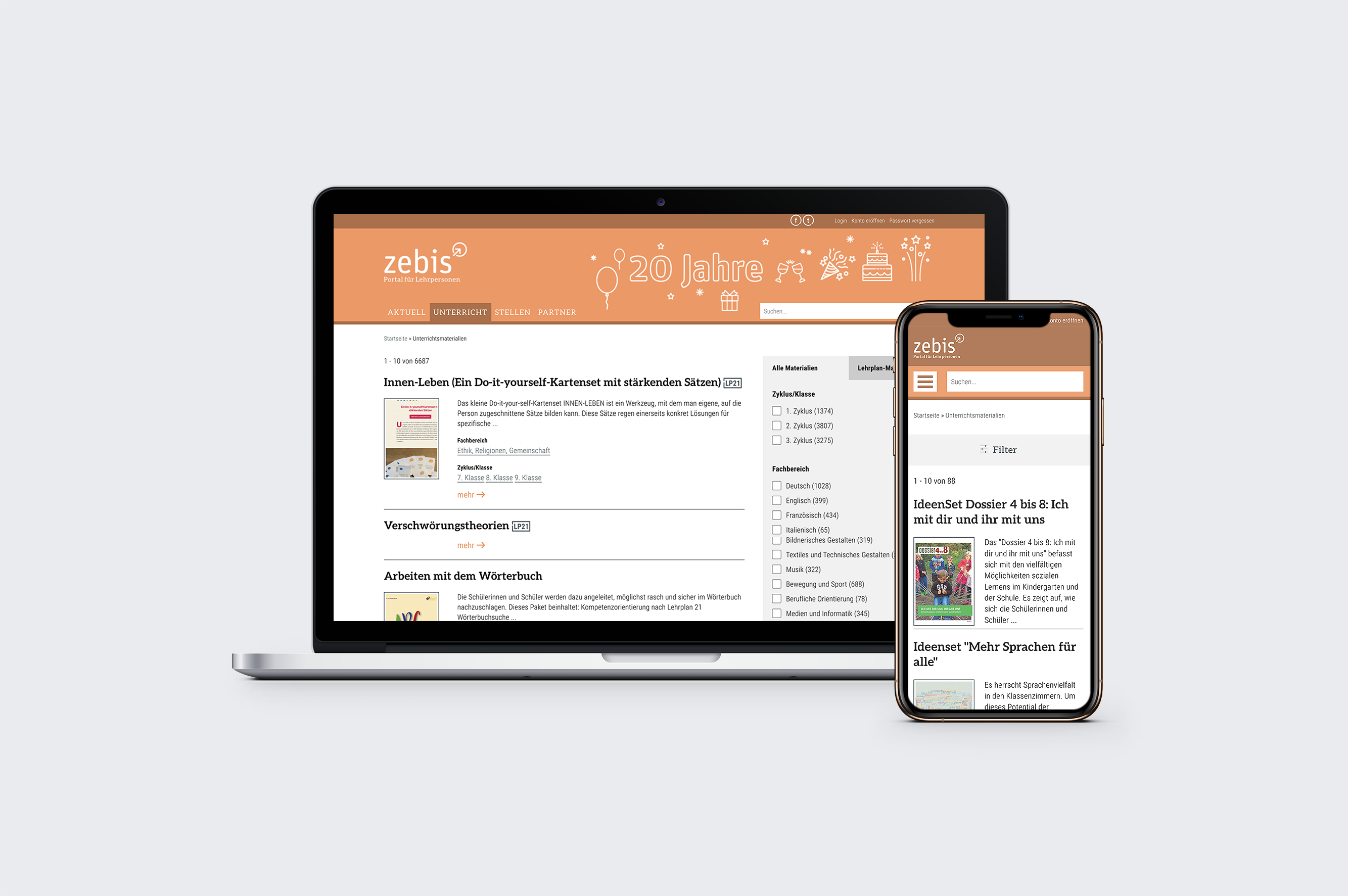 Headerbild Einstieg mit Device macbook und Iphone