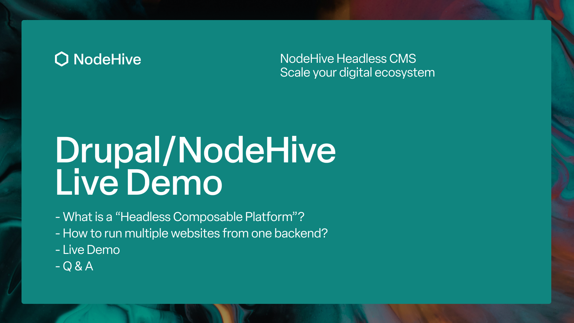Drupal/NodeHive Headless CMS