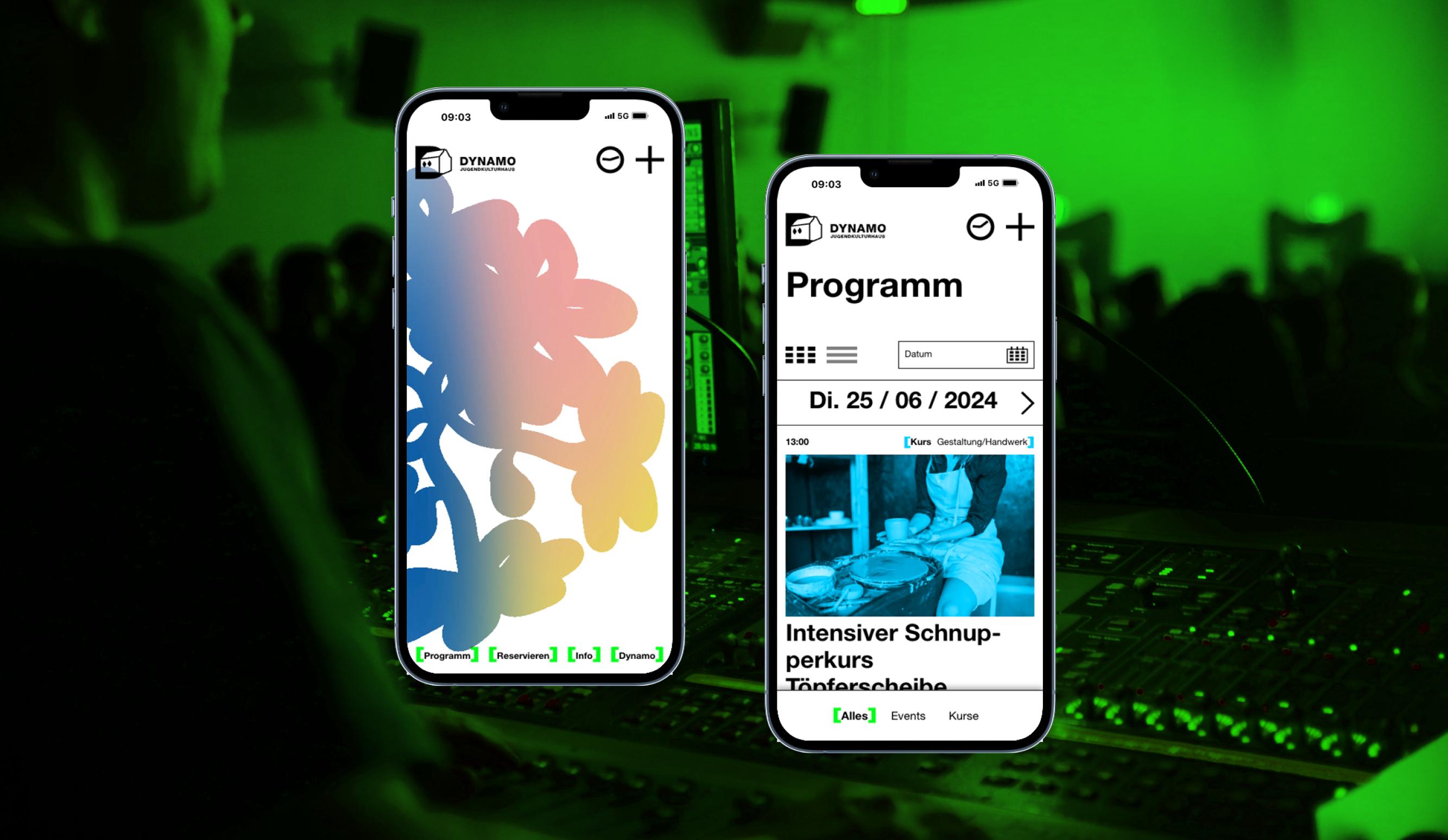 Screenshots Dynamo Startseite