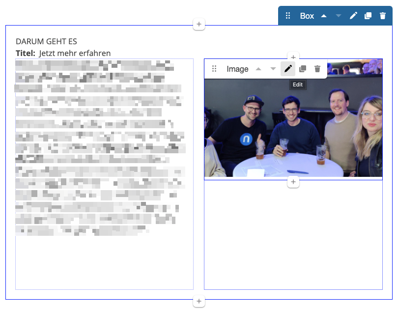 Screenshot der Layout Paragraphs